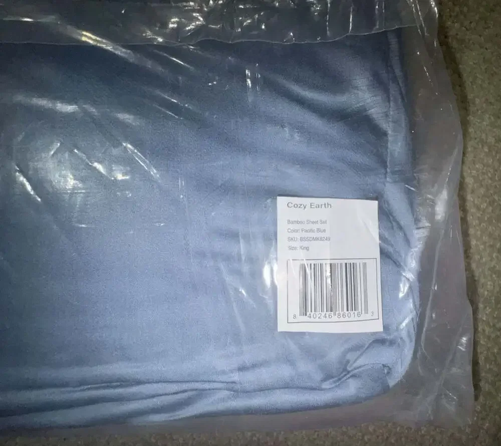 Cozy Earth Bamboo Sheet Set, Pacific Blue, King